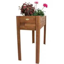 Harms Import Hochbeet mit Vlies-Einlage 90 x 40 x 80 cm Akazie