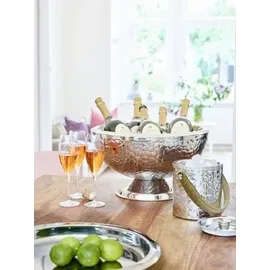 Edzard Sektkühler Capri Edelstahl hochglanzpoliert, außen gemustert