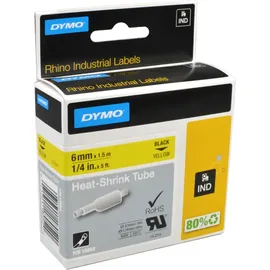 Dymo IND 18052 (S0718270) schwarz auf gelb 6mm x 1,5m