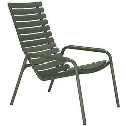 ReCLIPS Outdoor Loungestuhl Aluminium olivgrün