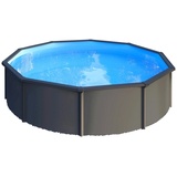 GRE Stahlwandpool Set 350 x 120 cm grau