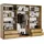 masseno Schwebetürenschrank TAVI 250 x 205 x 60 cm Eiche Artisan/Schwarz