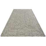 NORTHRUGS »Trenzado«, rechteckig, 10 mm Höhe, In- & Outdoor, Handmade-Look, Läufer, Wetterfest, Balkon, Wohnzimmer, Garten – Melange, 160x230