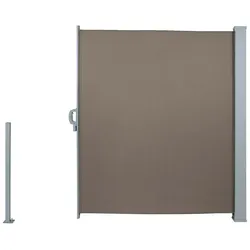 UAC Seitenmarkise 160 x 300 cm Sichtschutz Sonnenschutz 280 g/m2 Balkon Ausziehbar, Braun
