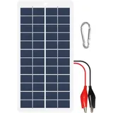 Jadeshay 15W Solarpanel Camping, 12V Batterieladegerät Portable Solar Panel for Gartenleuchten Outdoor-Reisen, mit Batterieclip