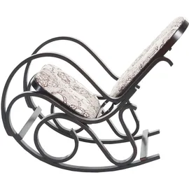 Mendler Schaukelstuhl M41 Jacquard 55 x 90 x 55 cm Braun