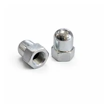 TIYO Hutmutter FG 9,5 Edelstahl silber 2 Stück