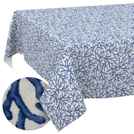ANRO Tischdecke abwaschbar 120 x 140 cm Blau
