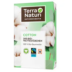 Terra Naturi Wattestäbchen COTTON weiß, 200 St.