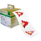Sigel Sticker Weihnachtsbaum rot gold 200 Stück