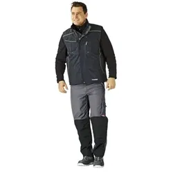 Wetter- und Kälteschutzweste Neon 3396, grau/leuchtgrün, Größe XXXL - grau/grün - XXXL