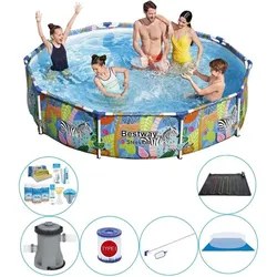 Bestway Steel Tieren 305x66 cm Rund - 7-teilig - Schwimmbadpaket EINHEITSGRÖSSE