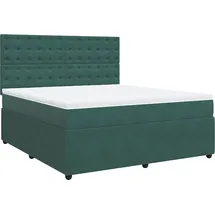 vidaXL Boxspringbett 180 x 200 cm Dunkelgrün