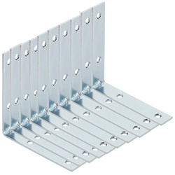 SO-TECH® Winkelverbinder L-Winkel gerade, Stahl verzinkt, Lochung gesenkt, LxB: 8×1.5 mm, (10-St), Bauwinkel mit Sicke, 80 x 80 x 15 x 2 mm 1.5 mm x 8 mm