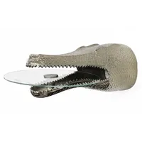 Riess-Ambiente Design Hängetisch WILDLIFE CROCODILE 60cm silber Metall Krokodil