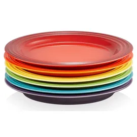 Le Creuset Speiseteller 27 cm Regenbogen 6er Set