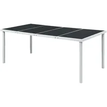vidaXL Gartentisch 190x90x74 cm Schwarz