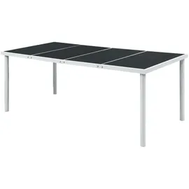 vidaXL Gartentisch 190x90x74 cm Schwarz