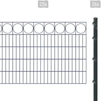 Arvotec Doppelstabmattenzaun »ESSENTIAL 100 zum Einbetonieren "Ring" mit Zierleiste«, Zaunhöhe 100 cm, Zaunlänge 2 - 60 m 31938438-0 anthrazit H/L: 100 cm x 50 m