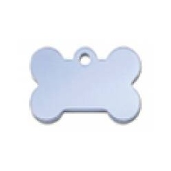 Adressanhänger für Tiere, mit Diamantgravur Knochen blau pastell