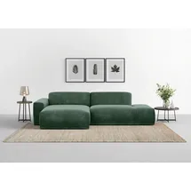 TRENDMANUFAKTUR Ecksofa TRENDMANUFAKTUR "Braga, mit hochwertigem Kaltschaum, L-Form, in Cord erhältlich", grün (winter moss), B:275cm H:72cm T:160cm, 88% Polyester, 12% Polyacryl, Sofas, Ecksofa, modernes Sofa, Couch mit hohem Sitzkomfort, 275/72/160 cm (B/H/T)