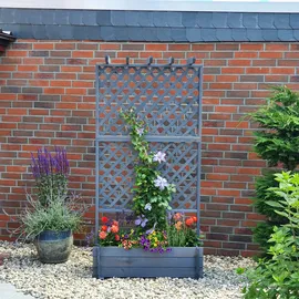 Promadino Rankkasten mit Pergola 102 x 65 x 200 cm Grau
