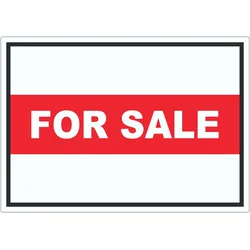 For Sale Aufkleber mit Text Werbeaufkleber A4 (210x297mm)