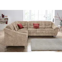 sit&more Ecksofa »Salsa L-Form«, mit Federkern, wahlweise mit Bettfunktion beige