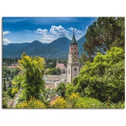 Artland Leinwandbild »Meran Idyllischer Blick über die Stadt«, Europa, (1 St.), auf Keilrahmen gespannt Artland bunt