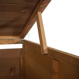 Mendler XL 2er-/4er-Mülltonnenverkleidung HWC-H74, Mülltonnenbox, erweiterbar 126x158x98cm Holz ~ braun