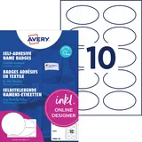 Avery Zweckform Namensetiketten J4882-20 weiß 85,0 x 50,0 mm