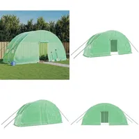 Vidaxl - Gewächshaus Mit Stahlrahmen Grün 12 M2 6x2x2,85 M - Gewächshaus - Gartengewächshaus - Tomatenhaus - Pflanzenhaus - Hochbeet - Home & Living