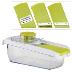 Haushalt International Gemüsereibe Set, Aufsätze & Auffangbehälter
