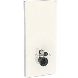 Geberit Monolith Wand-WC-Modul 131231JL5 Bauhöhe 114cm, Front Glas sand-grau, Seite aluminium