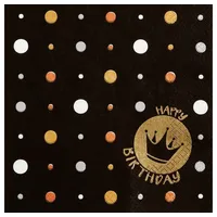 Home fashion Lunchservietten Happy Crown gold“, 33x33 cm, 3-lagig,