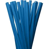 LAGETTO Jumbo Trinkhalme Papier XXL: 8 x 250 mm - 6 Farben 3 Packungsgrößen - Cocktail Strohhalme Papierstrohhalme Papiertrinkhalme (Blau, 100 Stück)