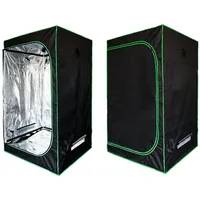 Melko Gewächshaus Growbox Pflanzenzelt Zuchtzelt Indoor Darkroom Zuchtschrank Frühbeet, 1 Stück, Inkl. wasserfester Bodeneinsatz, herausnehmbar, leicht zu reinigen, 99,9 % lichtundurchlässig schwarz 100 cm x 200 cm x 100 cm