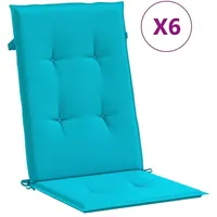 vidaXL Hochlehner Auflage 6 St. 120 x 50 x 5 cm türkis