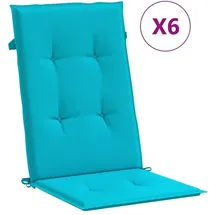 vidaXL Hochlehner Auflage 6 St. 120 x 50 x 5 cm türkis