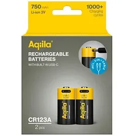 aqiila Akku Spezial-Akku CR-123A Li-Ion 3 V 750 mAh 2 St.