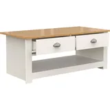 VCM Holz Sofatisch Couchtisch Schublade Balusa