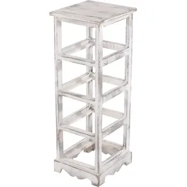 Mendler Regal Kommode mit 4 Korbschubladen 74 x 25 x 28 cm Weiß