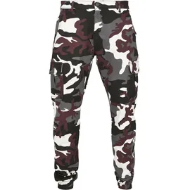 URBAN CLASSICS Cargo Joggers Bordeaux Camouflage 30