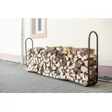 ShelterLogic Kaminholzregal 244 x 25 x 98,9 cm 550 kg schwarz