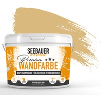 SEEBAUER diy® Wandfarbe Beige für Innen (No. 412 Honey Bee 2,5 Liter) Edelmatte Gelbtöne hohe Deckkraft