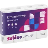 Satino by WEPA Prestige Küchenrolle 3lagig - 4 Rollen weiche Küchentücher aus hochweißem supersoften Premium Zellstoff