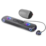 OXS Thunder Pro+ Gaming Soundbar mit Kabellosem Satelliten-Nackenlautsprecher, 7.1.2 Dolby Atmos Surround Sound System, Integriertem Woofer, App-Anpassung, RGB-Effekten, 3 Pro Gamer-Modi