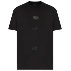 Armani Exchange für Herren. XM000755AF13106UC001 T-shirt logos schwarz (S), Lässig, Baumwolle, Kurzarm