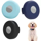 Caybats Silikon Schutzhülle für Airtag Hundehalsband [3er Set] - wasserdichte und Hautfreundliche Halterung, Kompatibel mit Apple Airtag GPS Tracker, Ideal für Haustiere wie Hunde und Katzen.