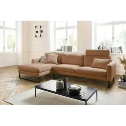 KAWOLA Sofa RICARDA Ecksofa Cord rost Recamiere links